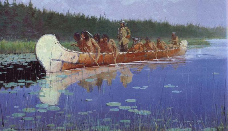 Frederic Remington Radisson and Groseilliers Sweden oil painting art